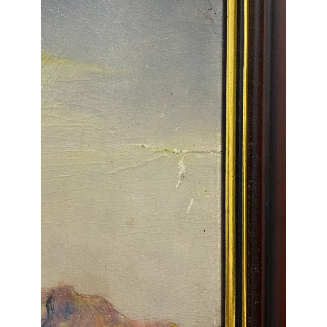 Paint Vintage Oil Painting Luminous Mountain Landscape by f.a. Millard C.1925 For Sale - Image 7 of 11