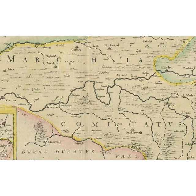 Map of the Marches and Ravensberg Countie, 1660 For Sale - Image 6 of 11