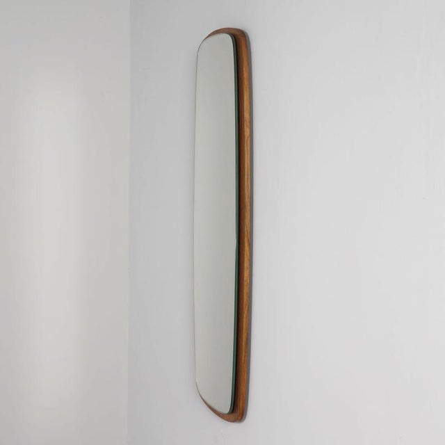 Danish Wall Mirror in Teak, 1960s For Sale - Image 3 of 9