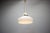 Metal Mid-Century Modern Pendant Lamp in Opaline Milk Glass and Bra, 1970s For Sale - Image 7 of 10