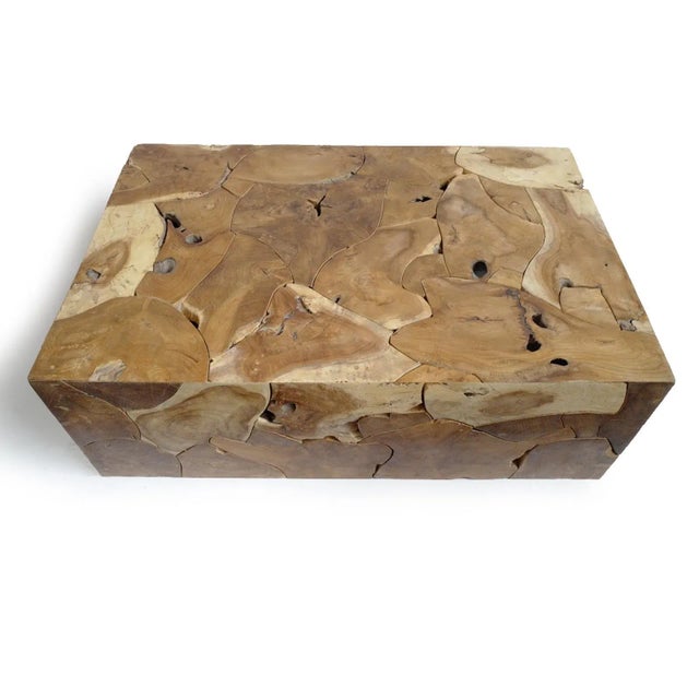Wood Salvaged Teak Root Block Coffee Table For Sale - Image 7 of 11