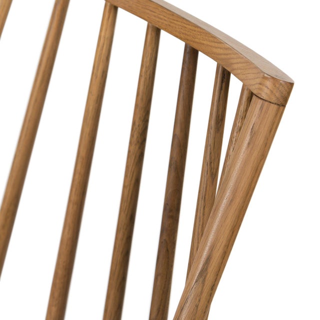 Four Hands Lewis Windsor Chair - Whiskey Saddle For Sale - Image 10 of 12
