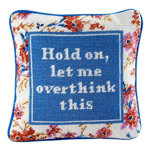 Overthink Needlepoint Pillow