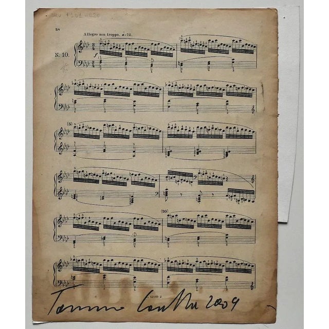 Musical Notes'' is a beautiful artwork in mixed media, tempera and college on a musical note, realized in 2009 by Tommaso...