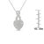 Early 21st Century .925 Sterling Silver 1/3 Cttw Diamond Awareness Ribbon Halo Heart 18" Pendant Necklace (I-J Color, I2-I3 Clarity) For Sale - Image 5 of 5