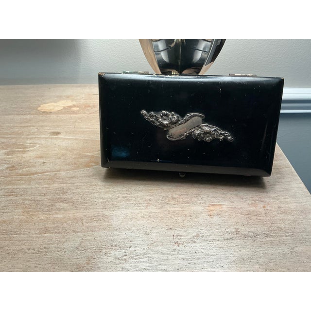 Impress your bridge friends with this lovely black lacquered box with silver embellishment on the top. This lovely box...