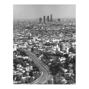 1972 Hollywood & Los Angeles Birdseye View Photograph