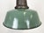Industrial Green Enamel Factory Lamp with Cast Iron Top, 1960s For Sale - Image 4 of 17