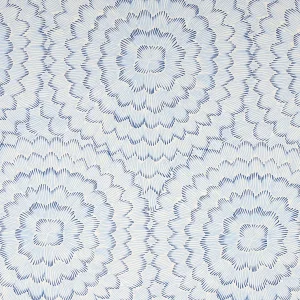Schumacher x Celerie Kemble Feather Bloom Fabric in Two Blues