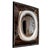 Art Deco "Calamità" Convex Mirror With Walnut, Stainless Steel, Bronze Details For Sale - Image 3 of 5