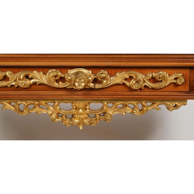 Antique Regency Style Giltwood & Mahogany Figural Console Table For Sale In Los Angeles - Image 6 of 7
