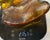 Mid-Century Blenko Wayne Husted Amber Freeform “Amoeba” Art Glass Bowl Sandblasted Makers Mark For Sale - Image 12 of 12