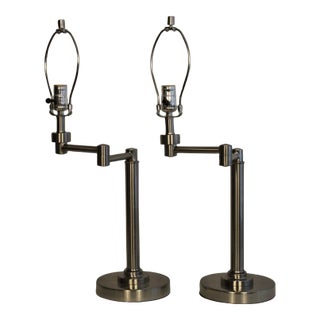 Hanson Style Mid 20th Century Swing Arm Lamps For Sale