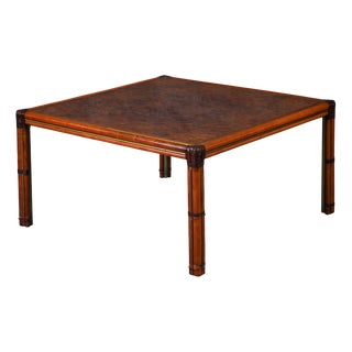 Vintage Square Dining Table in Burl Elm by Alberto Smania for Studio Smania Interni, Italy, 1960s For Sale