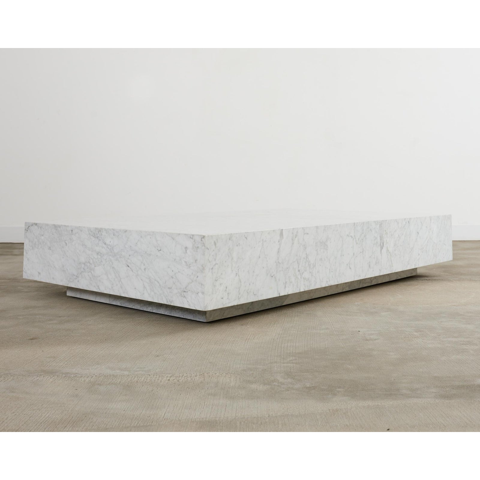 Timothy Oulton Monumental Floating Carrara Marble Cocktail Table