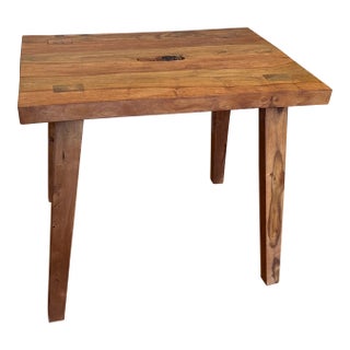 Late 20th Century Solid Wood Bench For Sale