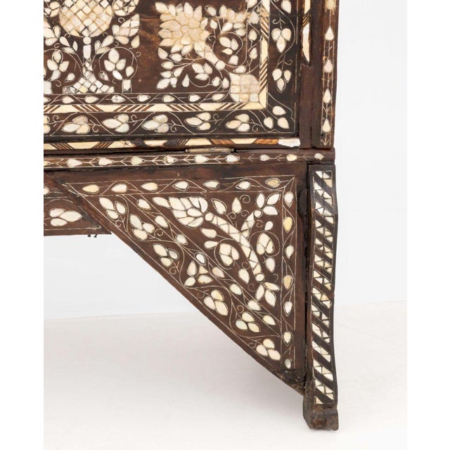 Mid 19th Century Syrian Mother-of-Pearl Inlaid Cabinet, 19th C. For Sale - Image 5 of 12
