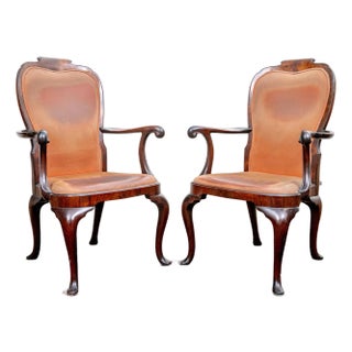 19th Century Pair Open Armchairs For Sale