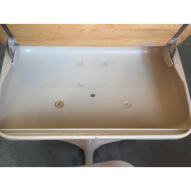 Beige 1940's American Seating Co. School Desk and Chair For Sale - Image 8 of 11
