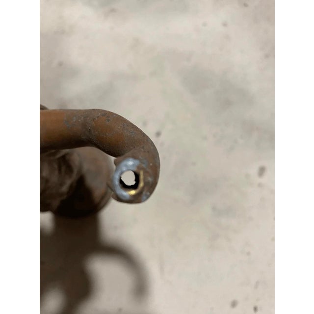 Antique Boy Statue Lamp Chandelier Part Copper For Sale In Pittsburgh - Image 6 of 10