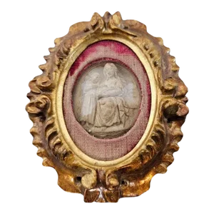 Scarce 18th/19th Century Italian Giltwood Reliquary Relief Sculpture