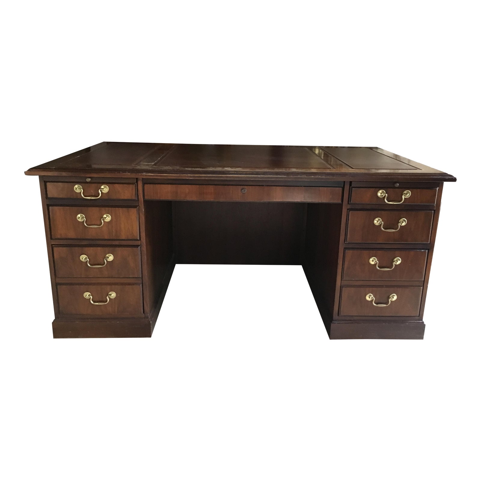 Kimball Mahogany Executive Desk Chairish