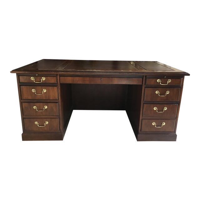 Kimball Mahogany Executive Desk Chairish