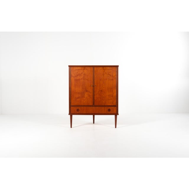 Mid-Century Modern Danish Teak Corner Cabinet with Drawer, 1960s For Sale - Image 14 of 14