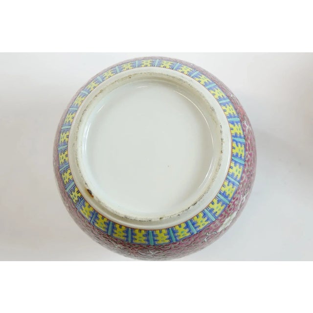 Art Nouveau Antique Jars with Tops - A Pair For Sale - Image 3 of 5