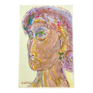Contemporary Original Abstract Portrait Painting by Ej Hartmann