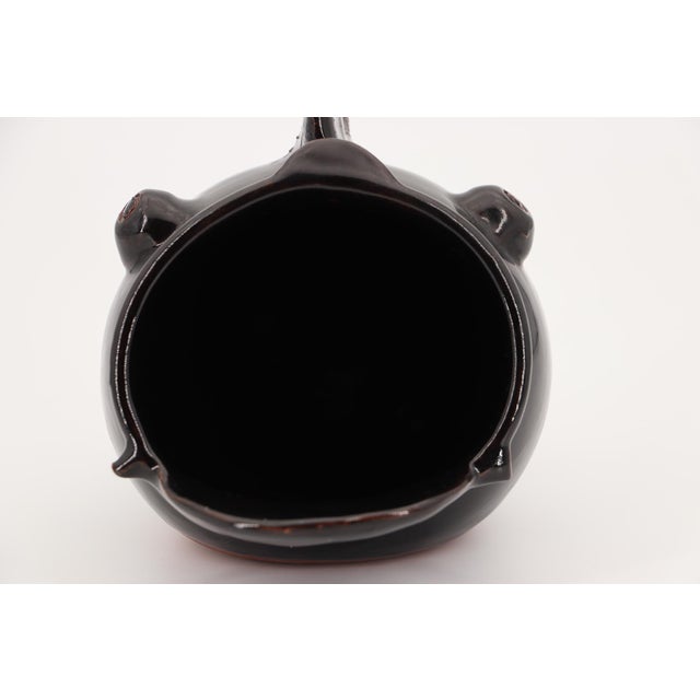 1940s Large Black Fish Sculpture, Earthenware, Portuguese For Sale - Image 6 of 15