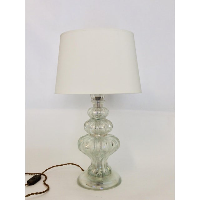Glass Vintage Murano Glass Table Lamp, 1950s For Sale - Image 7 of 9