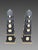 Pair of Obelisks Decorated with Cameos in Antique Style, Late 18th Century For Sale