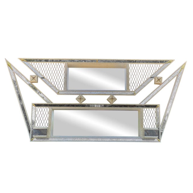 MidCentury Modern Atomic Wall Hanging Mirror Shadow Box Chairish