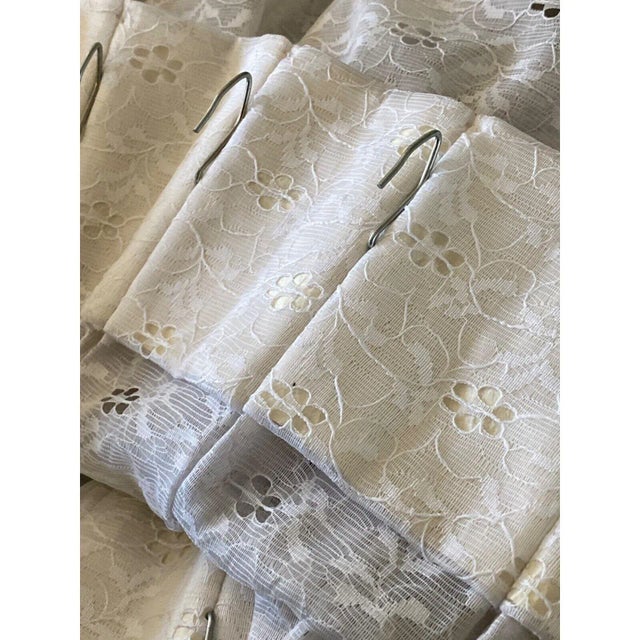 1960s 1960s Vintage Window Curtain Eyelet White by Norman's of Salisbury For Sale - Image 5 of 6