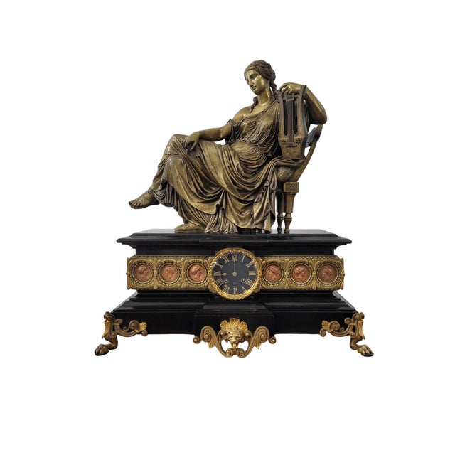 This magnificent mantel clock exemplifies the height of French Empire Revival design in the 19th century—where classical...