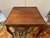 Lovely square Italian carved fruitwood game table with scalloped shells, elegant cabriole legs and single drawer.