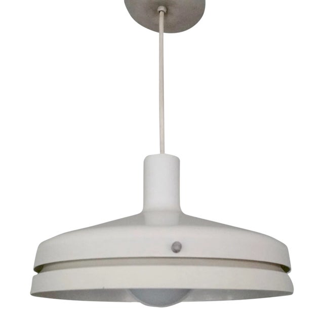 1950's Mid-Century Modern Aluminum Light Fixture For Sale