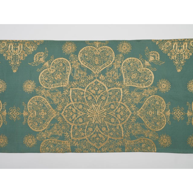 Gold Japanese Ceremonial Silk Table Runner by Renaras For Sale - Image 8 of 10