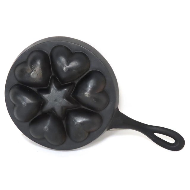 Vintage Cast Iron Hearts & Star Muffin Baking Pan Chairish