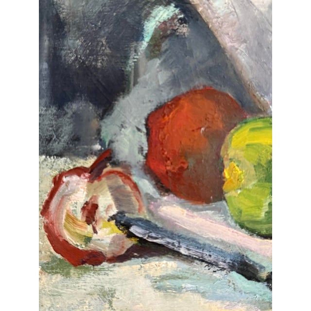 Wood Vintage French Still Life Oil Painting Signed & Framed For Sale - Image 7 of 13