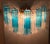 1970s Blue and Clear Murano Glass Tronchi Sconces, 1970s, Set of 2 For Sale - Image 5 of 7