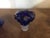 Modern Antique 19th Century Decanter in Cobalt Cut to Clear Crystal For Sale - Image 3 of 12