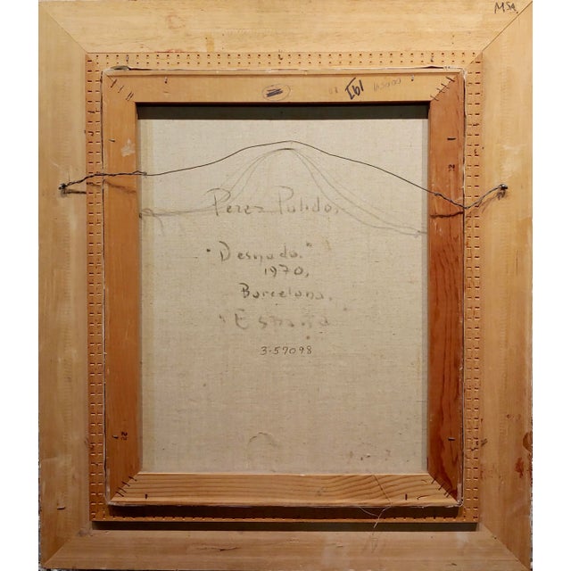 Adrián Pérez Pulido 1970 Nude Female by a Beach in Barcelona-OIl Painting For Sale - Image 9 of 11