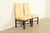 Dunbar Furniture Edward Wormley for Dunbar Mid-Century Modern Walnut X-Base High Back Side Chairs or Dining Chairs, Pair For Sale - Image 4 of 13