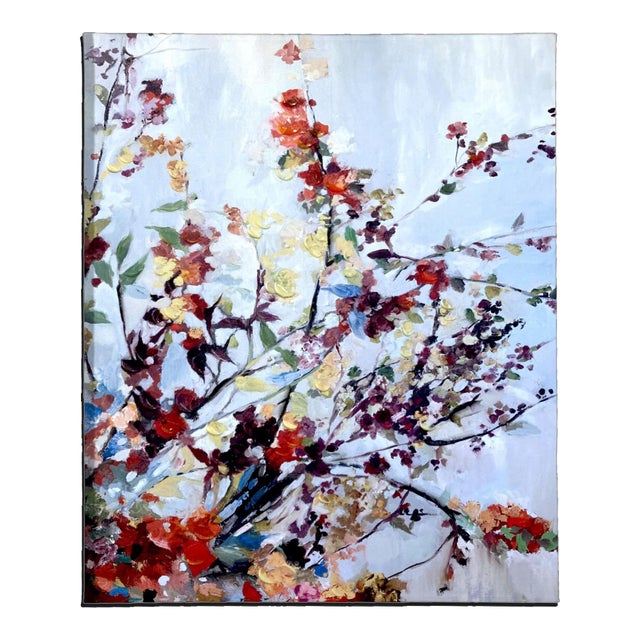 2002 Floral Abstract Giclee Art Print on Canvas For Sale