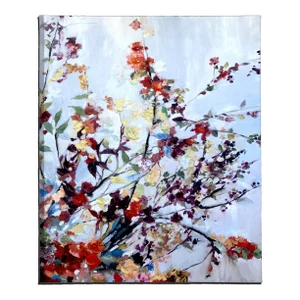 2002 Floral Abstract Giclee Art Print on Canvas