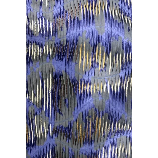 Contemporary Cobalt Textured Composition, Canvas Painting, Framed For Sale - Image 12 of 13