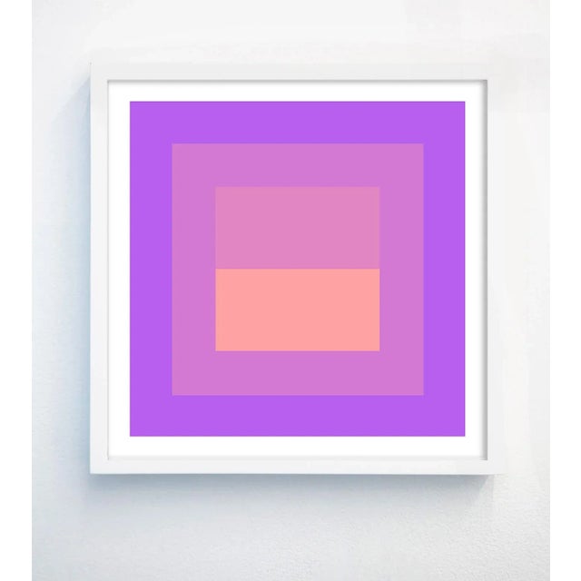 Contemporary Pastel Geometric Print Set of 4 Barbiecore - 36" X 36" For Sale - Image 3 of 8