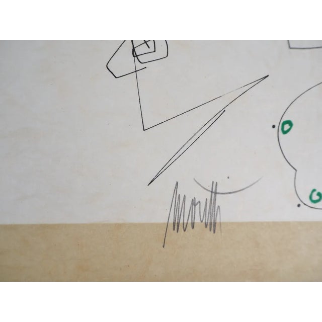 Raymond moretti (1931-2005) and jean cocteau (1889-1963) symbiosis between pisces and aquarius, 1973 original lithograph...